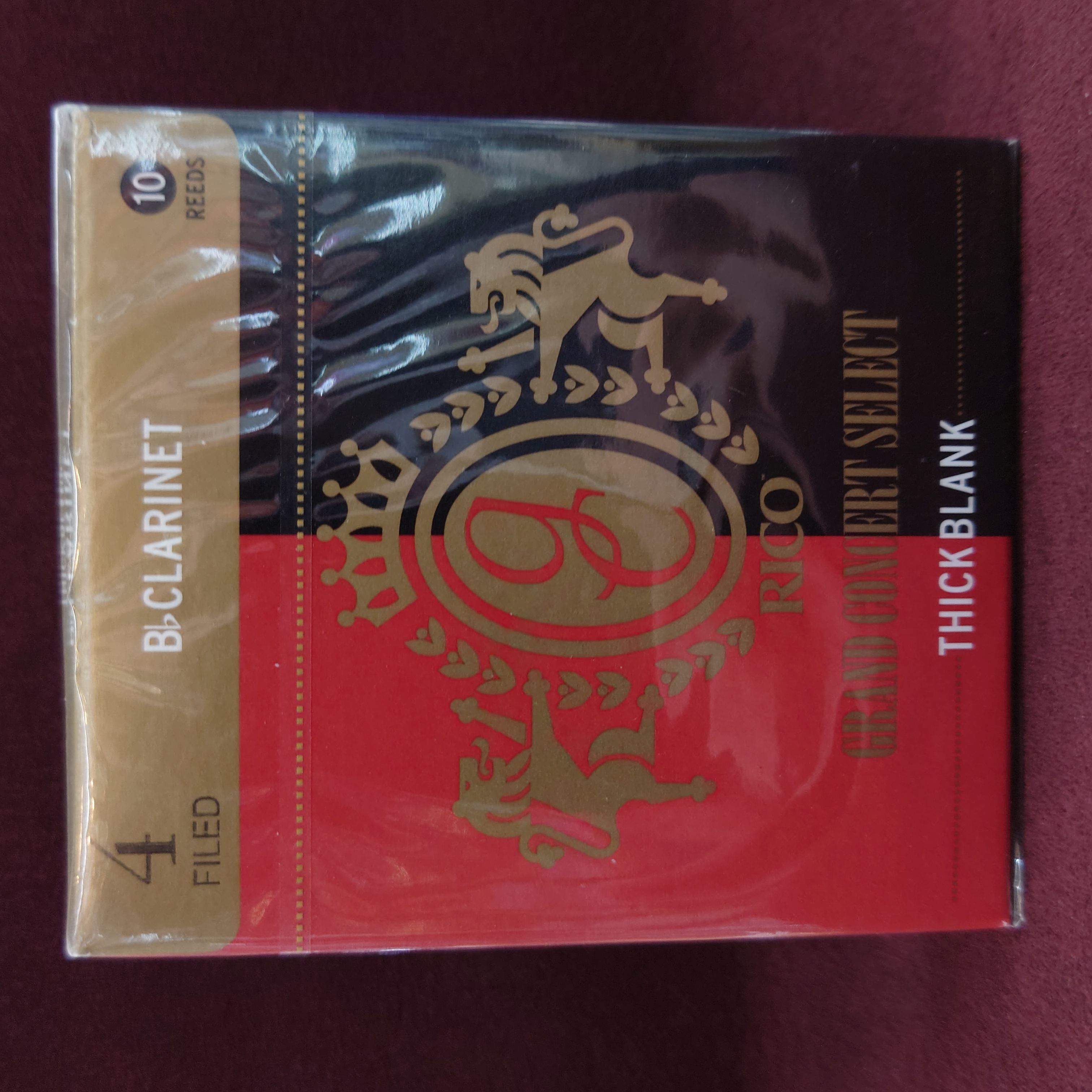 【数量限定】Bbクラリネットリード Grand Concert THICK BLANK ファイルドカット【10枚入り】