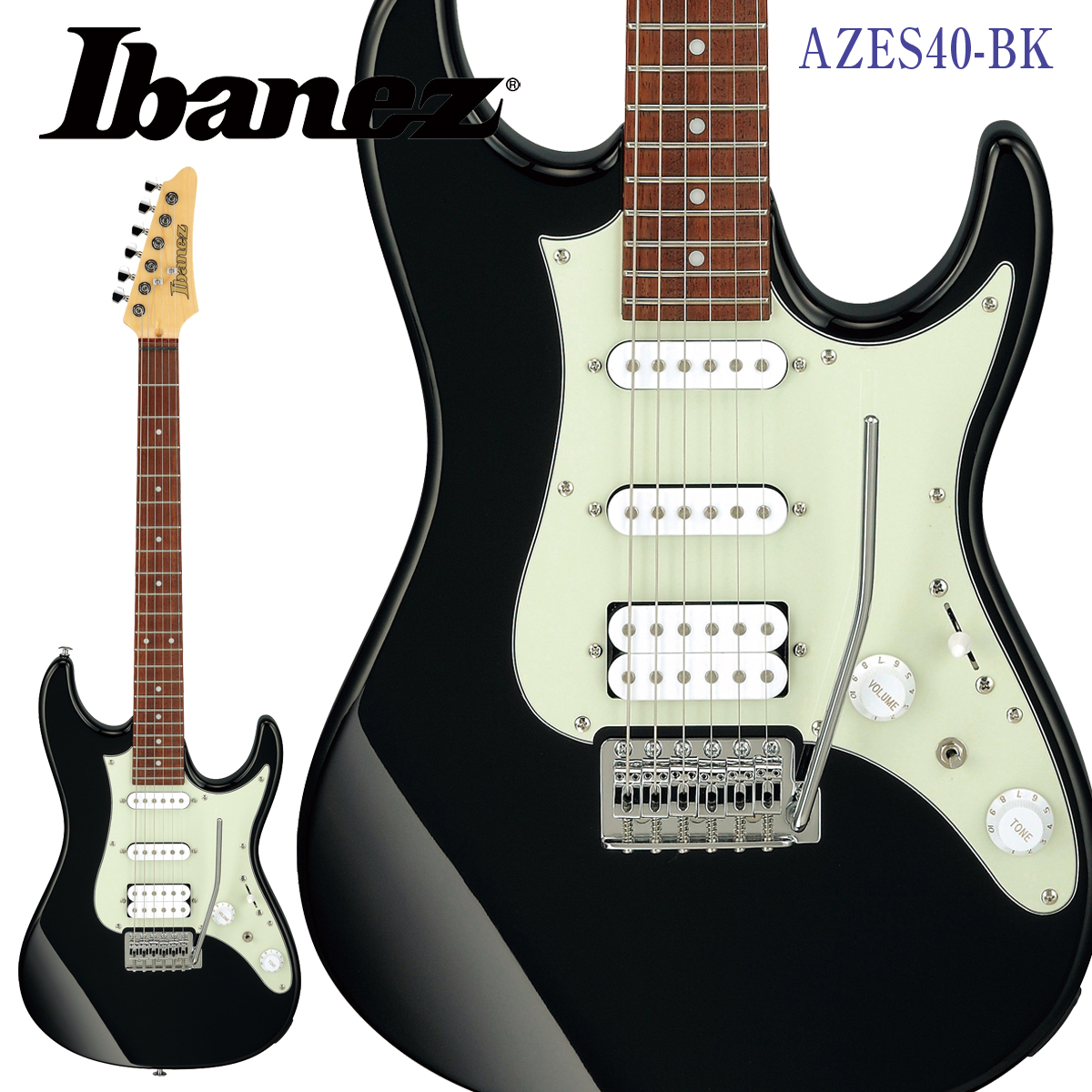 （中古）Ibanez AZES40-BK エレキギター　スタンド付き 下倉楽器ウェブショップ / AZES40-BK