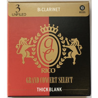 Bbクラリネットリード Grand Concert THICK BLANK UNFILED【10枚】