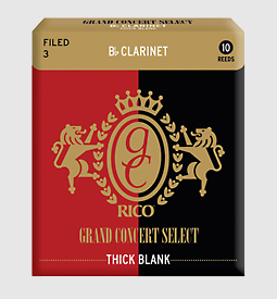 Bbクラリネットリード Grand Concert THICK BLANK FILED【10枚入り】